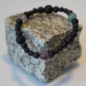 Armband Lavastein Fluorit Lebens Impuls Schmiede