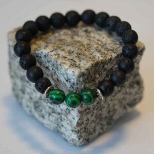 Armband Lavastein Malachit